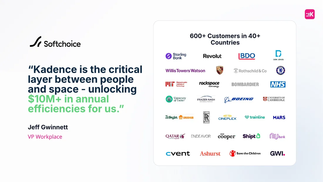 FY27 sales slide: Jeff Gwinnett Softchoice quote on $10M+ annual efficiencies and customer logos